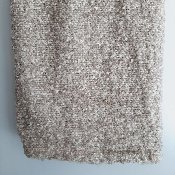 IKEA Stockholm Fuzzy & Soft Mohair Wool Blend Blanket Cream & Tan - Picture 4 of 9
